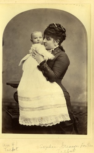 Portrait of Sophia Gleason Foster Talbot and William H. Talbot as an infant