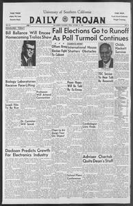 Daily Trojan, Vol. 54, No. 15, October 12, 1962