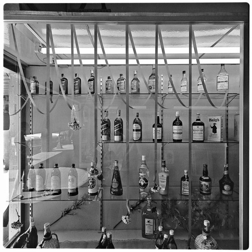 Liquor display in curio shop