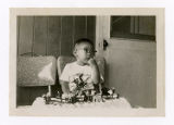Young boy with cake
