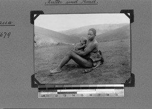African mother and child, Nyasa, Tanzania, 1929