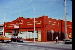Joe's Budget Store on South Main Street at the corner of South Main and Burnett Streets in Sebastopol, California, 1970s