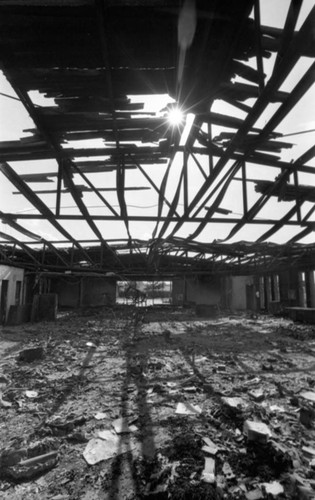 Destroyed building, Managua, 1980