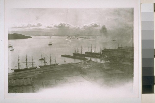 Looking east from Telegraph Hill on a cloudy day. 1890