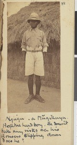 Hospital head boy, Dodoma, Tanzania, July-November 1917