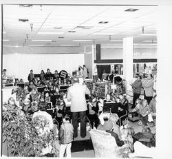 Santa Rosa High School band playing at Sears opening day, Santa Rosa, California, 1980
