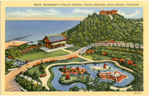 "Bernheimer Oriental Gardens, Pacific Palisades, Calif."