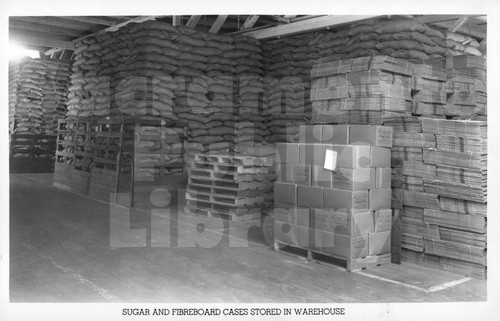 Sugar Bags at the Bercut Richards Packing Company Warehouse
