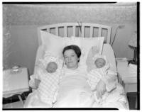 Mrs. Florence Sandelin with twins