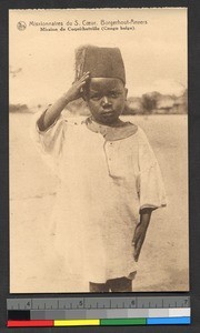 Young boy wearing a fez, Congo, ca.1920-1940