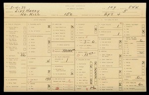 WPA household census for 150 N HILL, Los Angeles