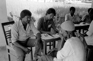 Danish Bangladesh Leprosy Mission/DBLM, 1989. From the Outpatient Clinic of Nilphamari Hospital