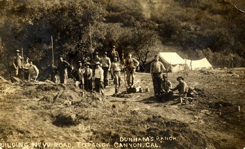 Building a new road in Topanga, Dunham's Ranch