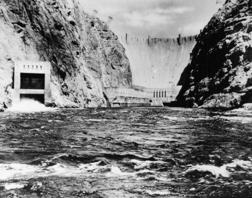 Hoover Dam seen from downstream