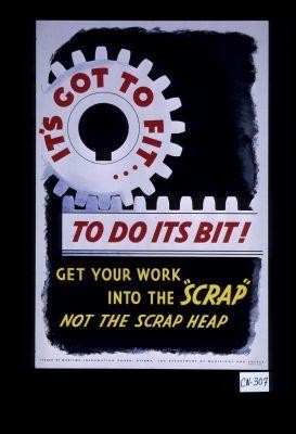 It's got to fit to do its bit. Get your work into the "scrap" not the scrap heap