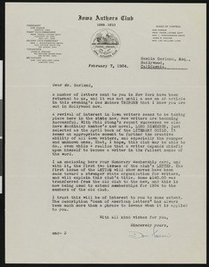 Don Farran, letter, 1934-02-07, to Hamlin Garland