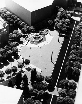 [Model showing plans for park at United Nations Plaza]