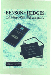 Benson & Hedges Deluxe 100 sweepstakes