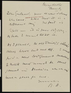 Maurice H. Hewlett, letter, 1922-09-14?, to Hamlin Garland