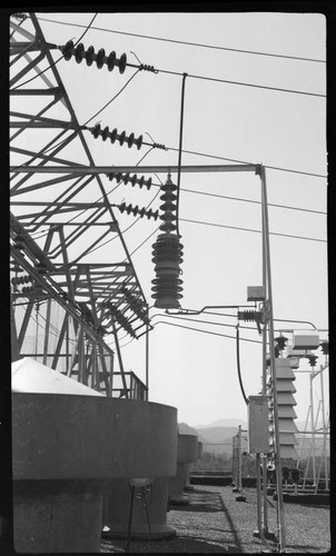 Take-away circuits on roof of Kern River No. 3 Powerhouse