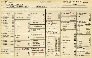 WPA household census for 4223 COMPTON, Los Angeles