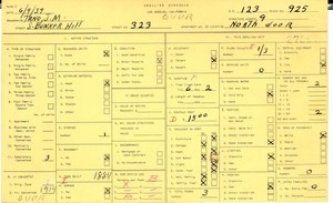 WPA household census for 323 S BUNKER HILL, Los Angeles