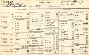 WPA household census for 1317 WEST PAPEETE STREET, Los Angeles County
