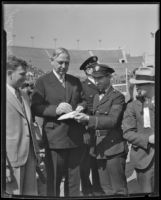 Mayor John C. Porter at President's Day ceremony, Los Angeles, 1933