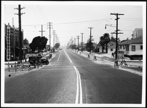Marengo Street west from Cromwell Street before widening, July 1947