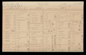 WPA household census for 1355 WRIGHT ST, Los Angeles