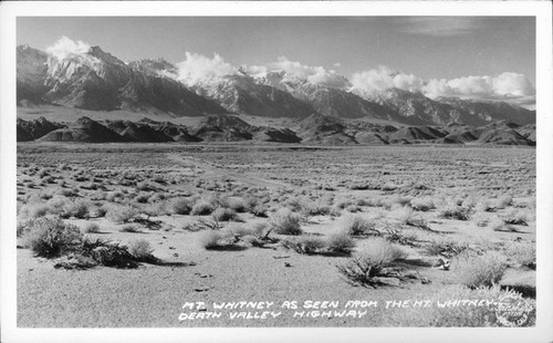Mt. Whitney as seen from the Mt. Whitney Death Valley Highway