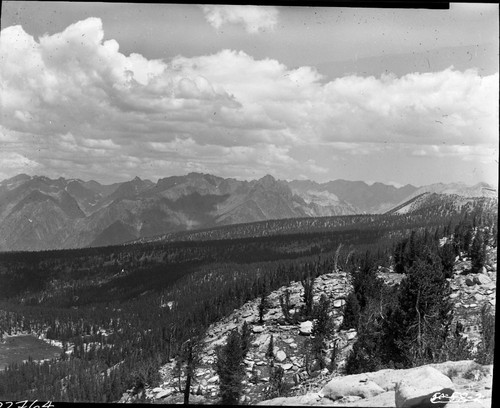 View north from Gloacier Valley, Monarch Divide, crop from top