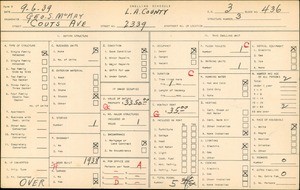 WPA household census for 2339 COUTS AVE, Los Angeles County