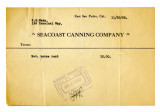 Receipt from Seacoast Canning Company