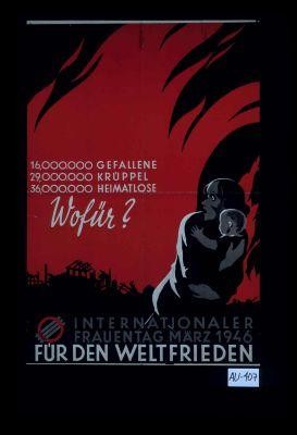 Internationaler Frauentag, Marz 1946. Fur den Weltfrieden