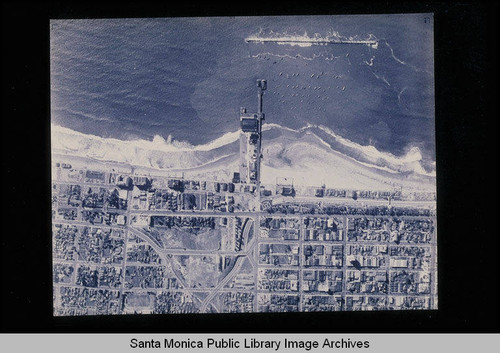 Aerial survey of the Santa Monica coastline including storm drains, watersheds and piers, north to south (Job # 4915, Section 6: Wilshire Blvd. to Pico Blvd.) flown December 13, 1937