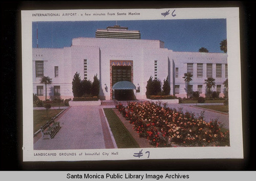Brochure "Greetings from Santa Monica California" City Hall, Main Street