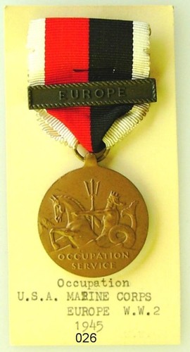 US Navy Occupation medal with US Marine Corps bar Europe