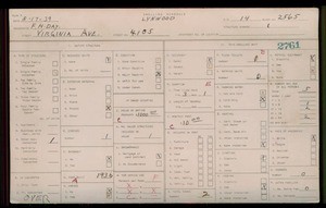 WPA household census for 4105 VIRGINIA, Los Angeles County