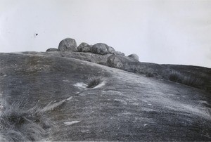 The memorial to Cecil J. Rhodes, on the Matopos hills, Southern Rhodesia
