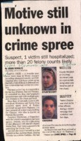 Motive still unknown in crime spree