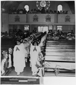 First Communion at St. Anthony's Church, Kalihi, Honolulu, Hawaii, 1948
