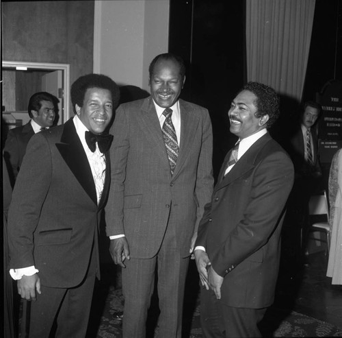 Tom Bradley, Frank Holoman, and Mervyn Dymally, Los Angeles, 1974