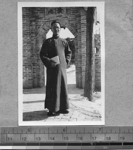 Religion teacher, Harwood Bible Training School, Fenyang, Shanxi, China, ca.1936-37