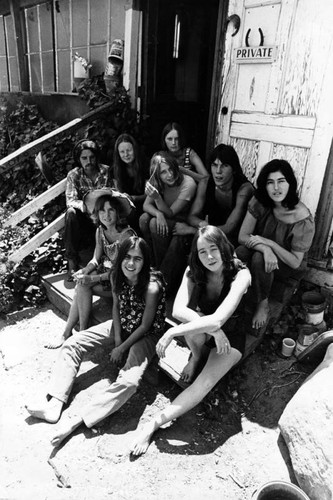 Manson family on the steps