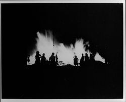 Campfire at Lytton Home, Lytton, California, 1921