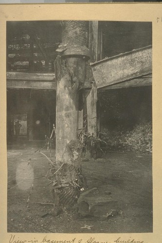View in basement of Sloane building, February 2, 1907