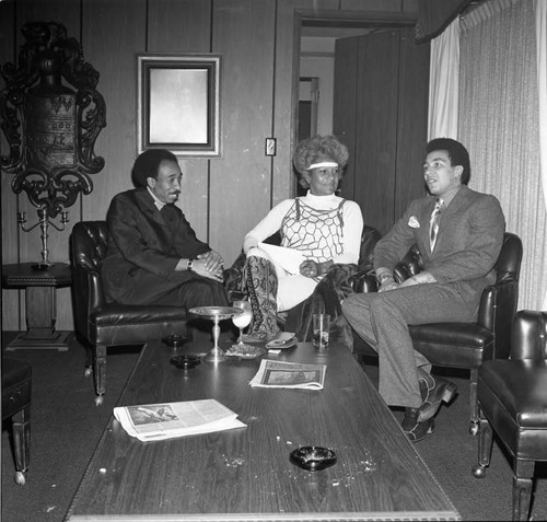 Smokey Robinson and Ron White at a party, Los Angeles, 1971