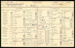 WPA household census for 455 EAST 27TH STREET, Los Angeles