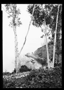 Curving mountain road seen from a cliff, Catalina, November 11, 1927